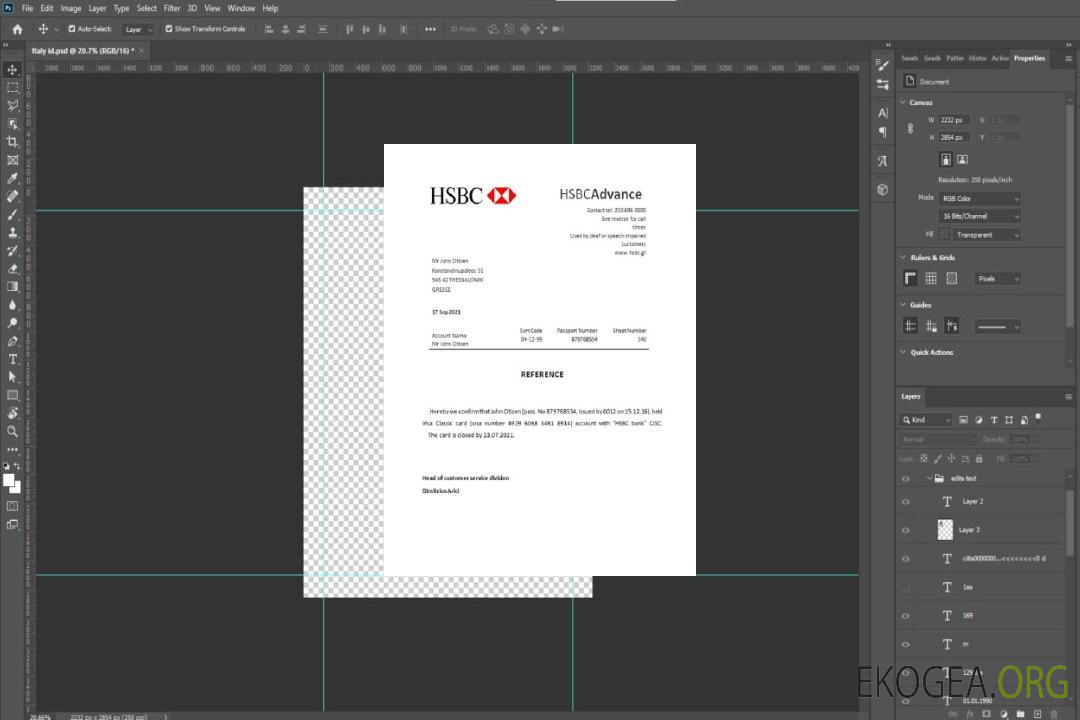 Référence Grèce , HSBC , closure template